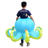 Adult Animals Octopus Inflatable Costume Blue Party Funny Cosplay Costume Halloween Carnival Suit